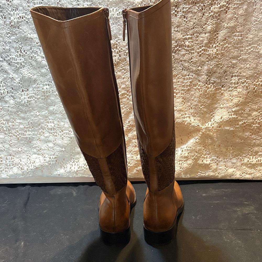 Cole Haan Tan and Brown Over the Knee Boots - Picture 2 of 8